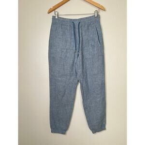 Athleta Retreat Linen Jogger in Chambray Blue Size 4